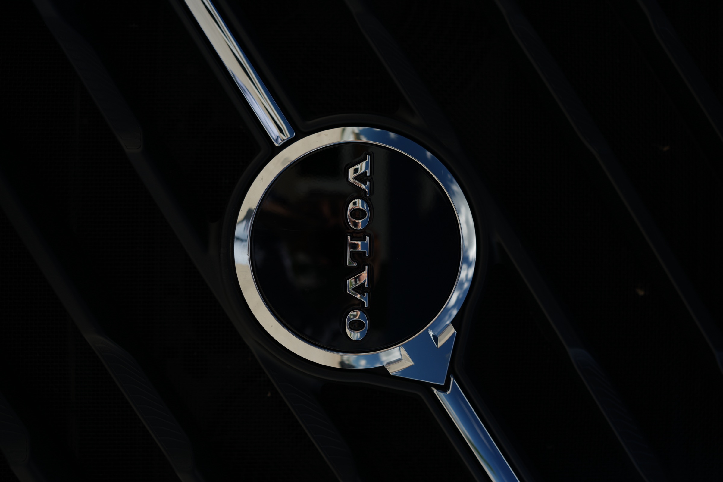 Volvo grille badge closeup